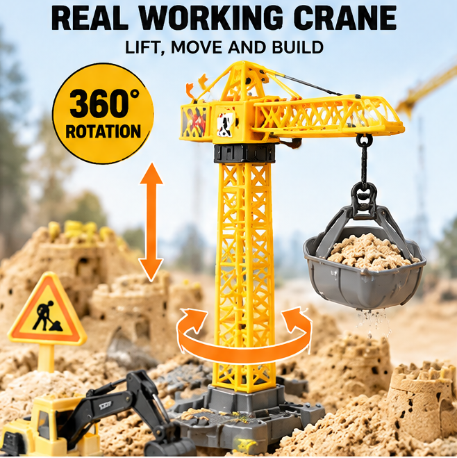 LOKIPU® 2-in-1 Construction Truck Sandbox Playset