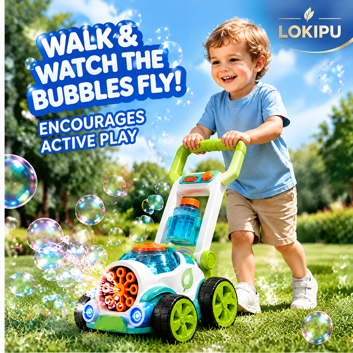 LOKIPU® Bubble Lawn Mower Toy