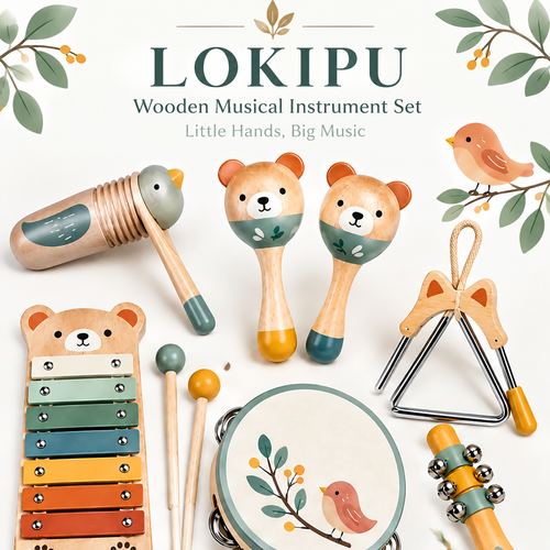 LOKIPU® Wooden Musical Instrument Set