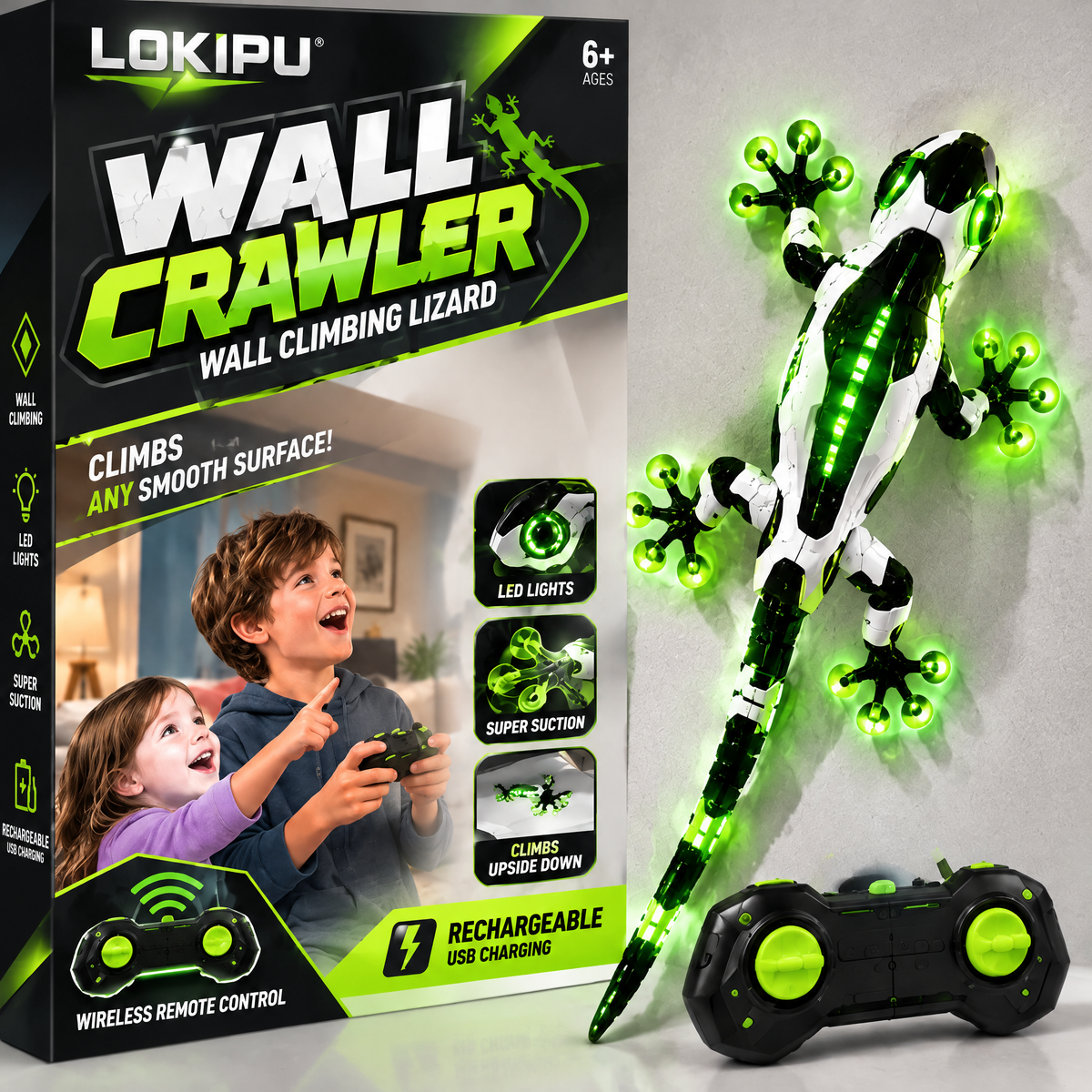 LOKIPU® Remote-Control Wall-Climbing Lizard