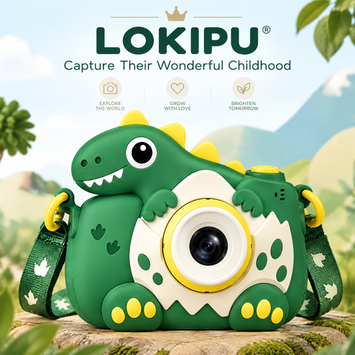 LOKIPU® Dinosaur Digital Camera for Kids