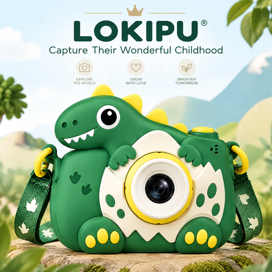 LOKIPU® Dinosaur Digital Camera for Kids