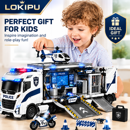 LOKIPU® Transforming Police Truck Playset